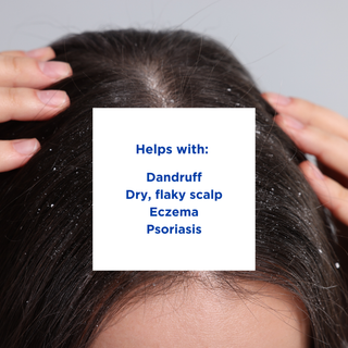 Helps with dandruff, eczema and psoriasis